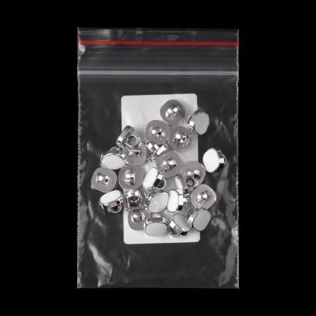 A button on the leg, d = 10 mm, the color is white/silver-3
