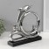 Souvenir Ceramics "Dolphin on the waves" silver 7.5x27.5x27 cm