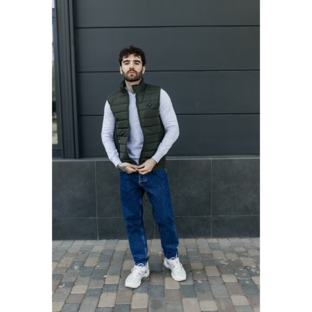 Male vest, size 46, khaki color-4