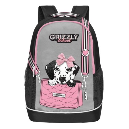 School backpack, 38 x 28 x 18 cm, Grizzly 363, ergonomic back, pink RG-363-2_1-1