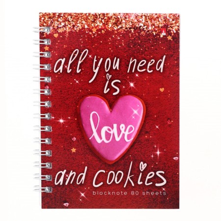 A6 notebook, 80 sheets on the crest, cover of laminated cardboard, mix-7