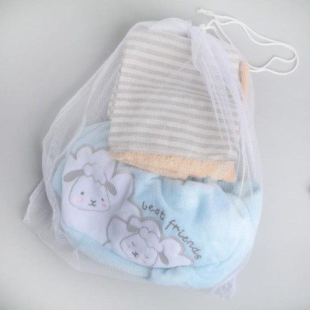 Bag for washing linen, 50 × 56 cm, white color