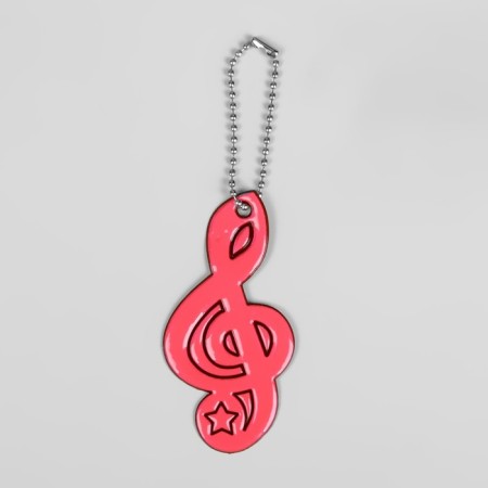 Reflective element "Violin key", 8 × 4 cm, color mix-2