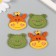 Decor for creativity claims. suede "Muzzles of animals" mix 4.5x3.6 cm