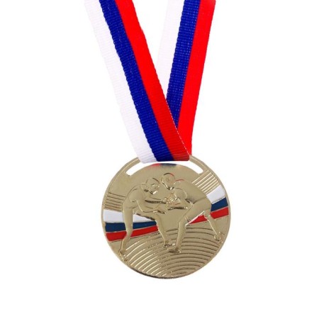 Medal thematic "struggle", gold, d = 5 cm-2