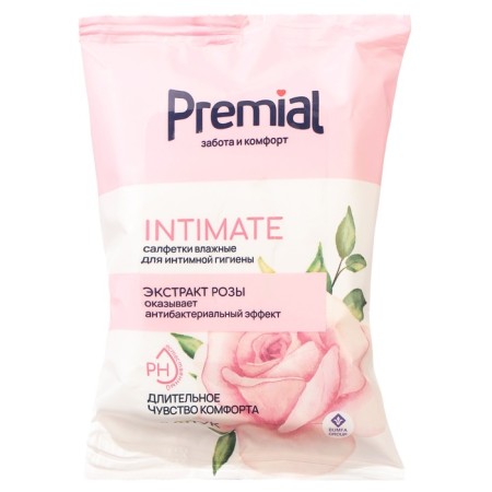Wet premial napkins, for intimate hygiene, 20 pcs.