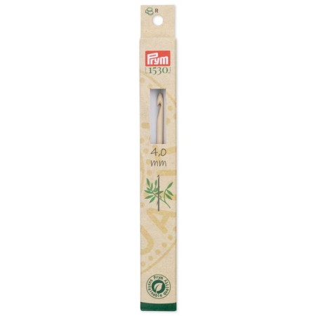 Knitting hook, bamboo, 4.0 mm/15 cm