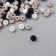 Glass beads 11/0 "Matte. Melange Black and White" 10 g