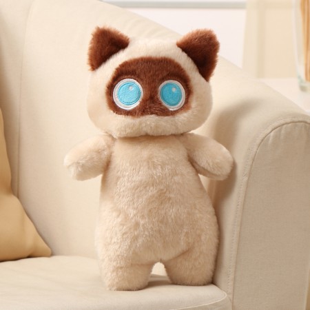 Soft toy "cat", 30 cm, beige color