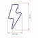 Neon sign "Lightning" 22.1 × 40 cm, 12 in