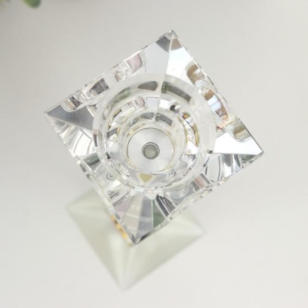 Glass of glass for 1 candle "Column with beads" 23.5x6.5x6.5 cm-3