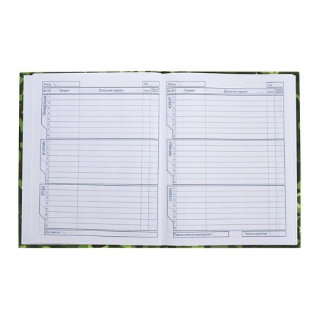 Universal diary for grades 1-11 "camouflage", solid cover, glossy lamination, 40 sheets-7