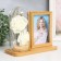 Photo frame wood 9x13 cm with backlight "White roses in the flask" USB 9.5x21x17.5 cm