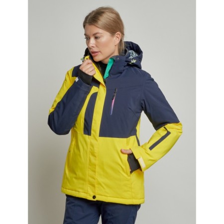 Ski jacket women's winter, size 44, yellow color-2