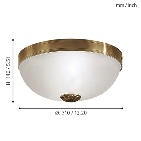 Imperial 2x60W lamp E27, bronze 31x31x14 cm-2