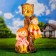 Garden figure "Boy and girl on a tree", 40x31x66cm, mix