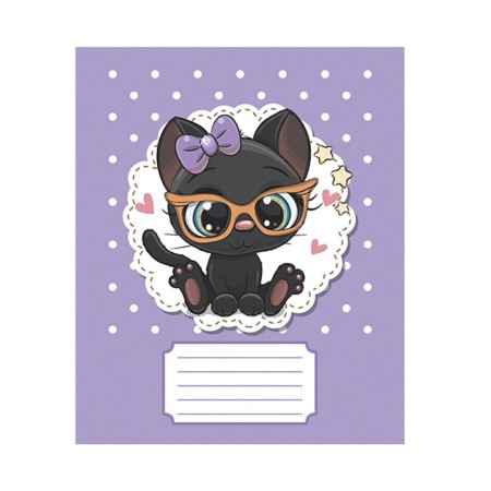 Note of 12 sheets in a narrow line "Cuties with a bow", cover coated paper, VD-LIK, OFSET block, MIX-3