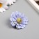 A bud on the leg for decoration "Multilayer chamomile blue" 6x6 cm