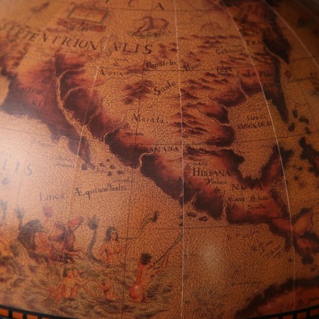 Globe bar decorative "Wanderer map" 87x47x47 cm-5