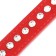 Collar "velvet and rhinestones", 31 x 1.3/2 cm, Osh 22-28 cm, red
