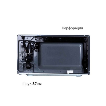 Pioneer MW358S microwave oven, 800 watts, 6 programs, sensor, 23 l, graphite color-3