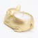 Candle "Corgi" in a candlestick of gypsum, 8.5x13x7cm, gold