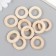 Decor for creativity wood "rings" set 10 pcs natural 2.5x2.5 cm