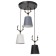 Lamp 2705/3 E27 40W black-white-gray 30x30x13-90 cm