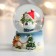 Souvenir Polystone Water Ball "Snowman with a Christmas tree and deer" 4.5x4.5x6.5 cm