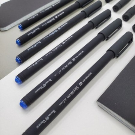 Ballpoint pen Slimwrite. Black, blue rod, node 0.5 mm-2