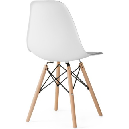 Plastic stool Eames PC-015 Array Book/Metal/Plastic, Natural/White 46x49x83 cm-3