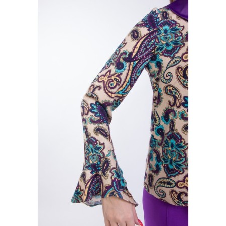 Female blouse, size 42, purple color-2