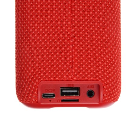 Portable column F68, 5 W, 600 mAh, backlight. Micro SD, red-3
