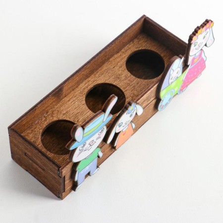 Top for 3 eggs "Rabbits", plywood-2