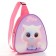 Baby backpack for a girl over the shoulder "White Cat", 23x20.5 cm