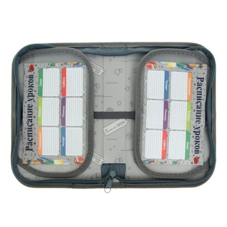 Penal 1 section, 130 x 210 x 40 mm, 2 folding strips, fabric, calligrata top, Content "Shark"-3