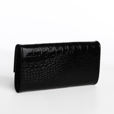Women's wallet on the button, black color-1