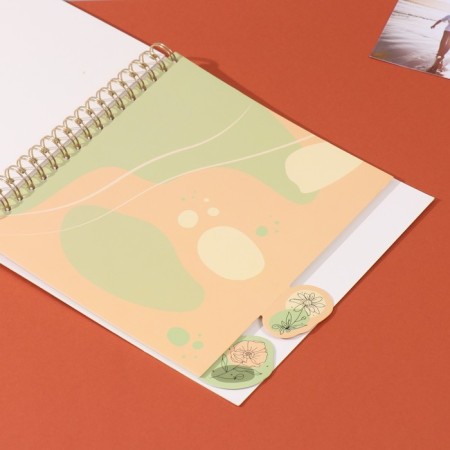 Photo album on spirals 20 sheets "Ballerins and flowers" volumetric element + 4 tabs 24x24 cm-5