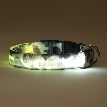 Collar with Militari's backlight 3 glow modes Size S, Osh 22-40 x 2.5 cm gray gray-3