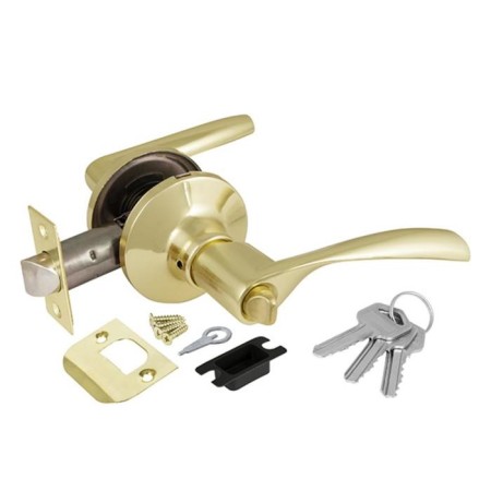 Handle latch 6010 pb-E key, color gold