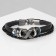 Bracelet Unisex "Style" X factor, black color with black silver, 21.5 cm