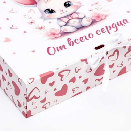 Folding box "with all hearts" 31 x 24.5 x 8 cm-1