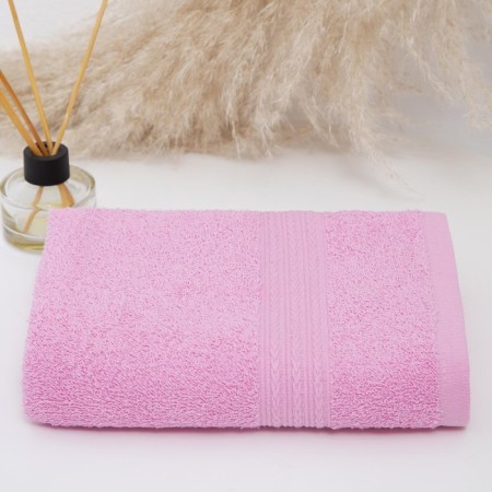 Terry towel 50x90 cm, light pink, 440 g/m2, cotton 100%