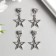Bale with a suspension metal for creativity "Two stars" silver 3.4 cm
