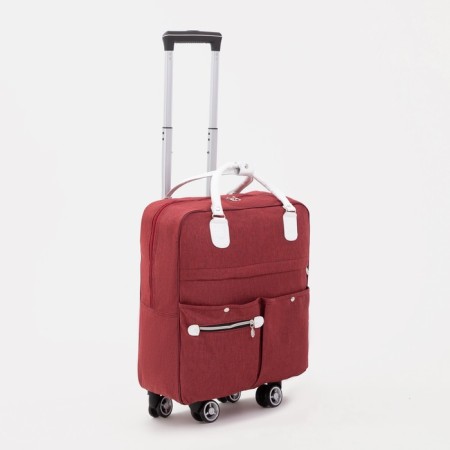 Road bag 2 in 1 on wheels 20 ", a lightning department, 4 outer pockets, burgundy color-2