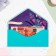The envelope "Congratulations!" Cutting, embossing, software touch, blue background
