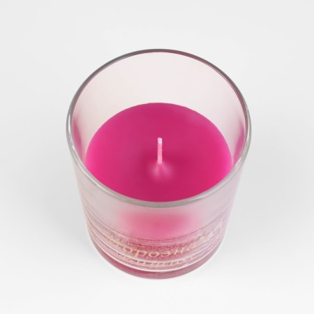 Candle in a glass aromatic "frosty cherries", 6.5x8 cm, burgundy-3