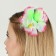 Hawaii set clip with fuchsia flower, wreath