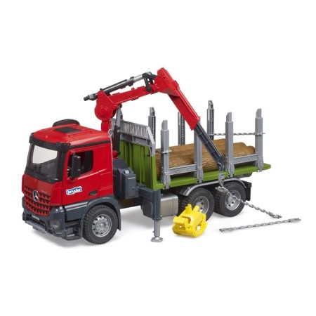 Bruder Mercedes truck for forest transportation, with logs-5