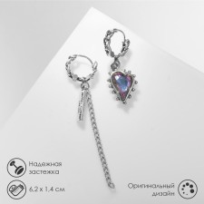 Hanging earrings with rhinestones 